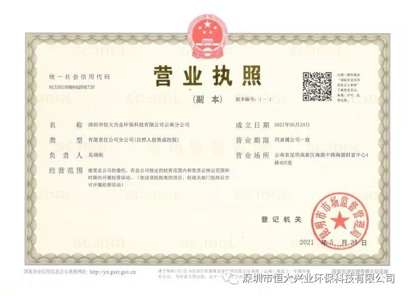 喜訊：熱烈祝賀恒大興業(yè)云南分公司正式成立！